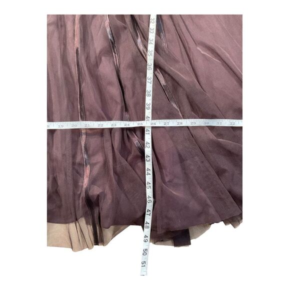 KM COLLECTIONS Women’s Brown Spaghetti Sleeves Maxi Dress Size 10 - Picture 13 of 14